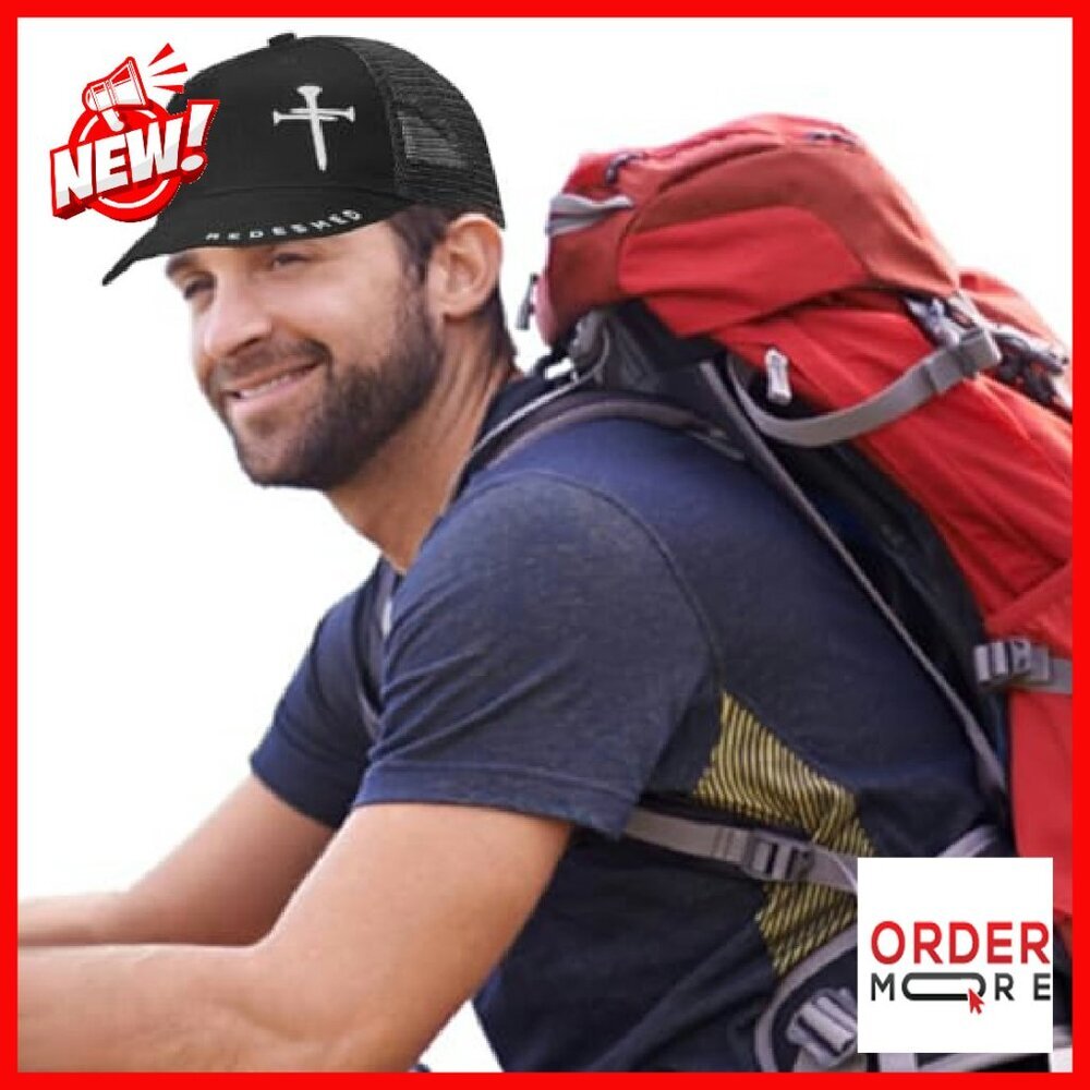 Adjustable Mesh Baseball Cap with Embroidered Cro… - image 6